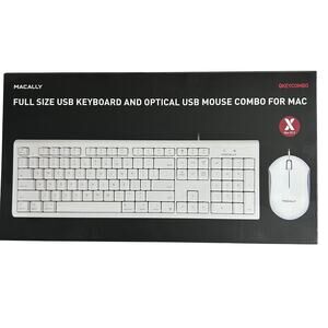 Macally Full Size USB Keyboard and Optical USB Mouse Combo for Mac (QKEYCOMBO)